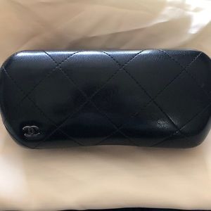 Chanel Black Leather Sunglasses Case